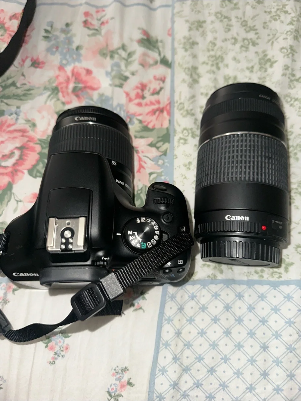 Canon Black DSLR with 18-55mm Zoom Lens